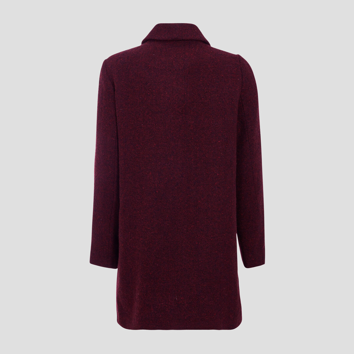Manteau &eacute;vas&eacute; boutonn&eacute; noir femme