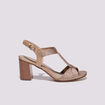 Sandales à talons bottiers rose clair femme