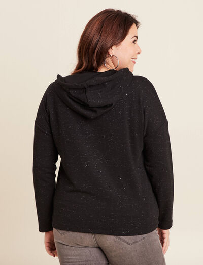 Sweat à capuche noir femme