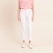 Jean coupe droite 7/8&egrave;me blanc femme