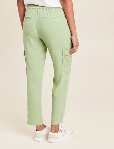 Pantalon cargo vert émeraude femme