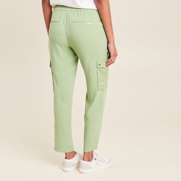 Pantalon cargo vert émeraude femme