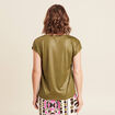 T-shirt manches courtes vert kaki femme