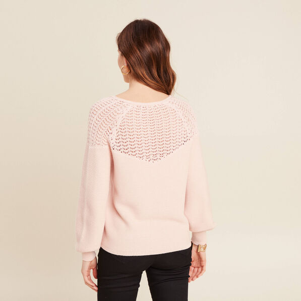 pull confectionne en france vieux rose femme Pull confectionné en France vieux rose femme