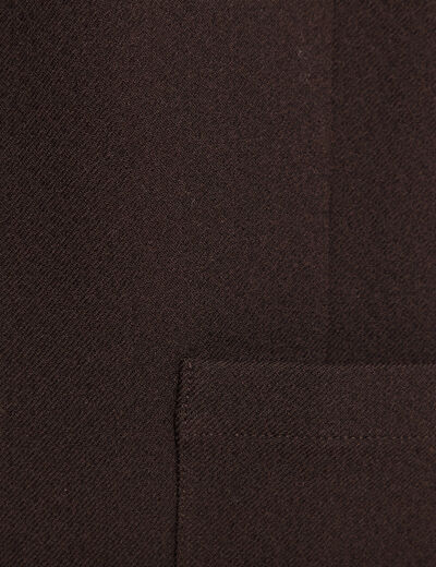 Veste tailleur cintr&eacute;e marron fonc&eacute; femme