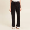 Pantalon droit taille haute noir femme