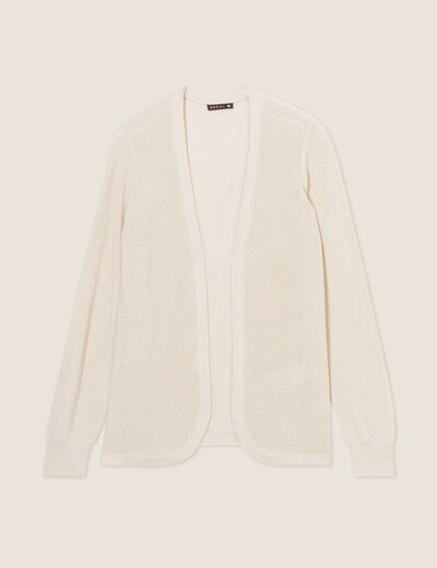 Gilet manches longues couleur or femme