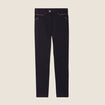 Pantalon coupe ajust&eacute;e taille haute noir femme