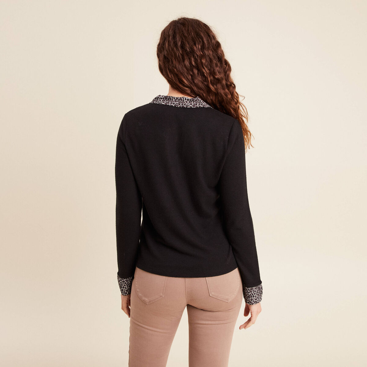 T-shirt manches longues noir femme