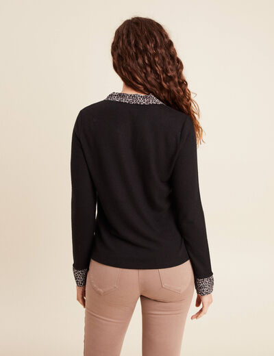 T-shirt manches longues noir femme