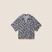 Chemisette manches courtes bleu femme