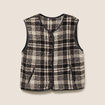 Gilet sans manches en bouclette noir femme
