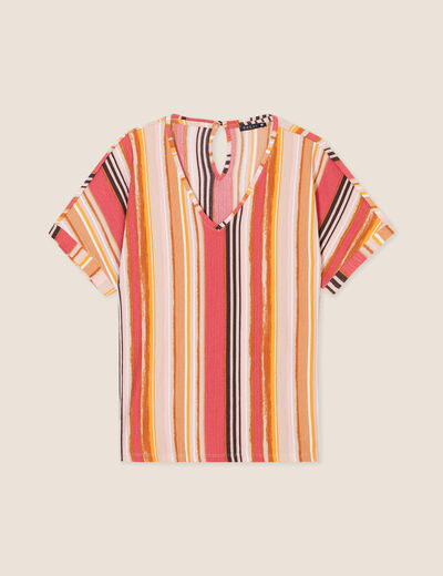 T-shirt manches courtes rose cerise femme