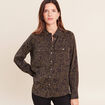 Chemise manches longues vert femme