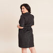Robe &agrave; paillettes avec ceinture int&eacute;gr&eacute;e noir femme