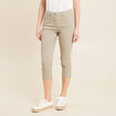 Pantacourt droit taille standard vert clair femme
