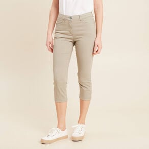 pantacourt droit taille standard vert clair femme Pantacourt droit taille standard vert clair femme