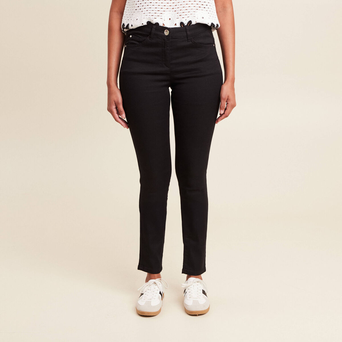 Pantalon magique Le L&eacute;ger coupe ajust&eacute;e noir femme