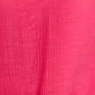 Blouse ample col tunisien manches 3/4 rose fushia femme