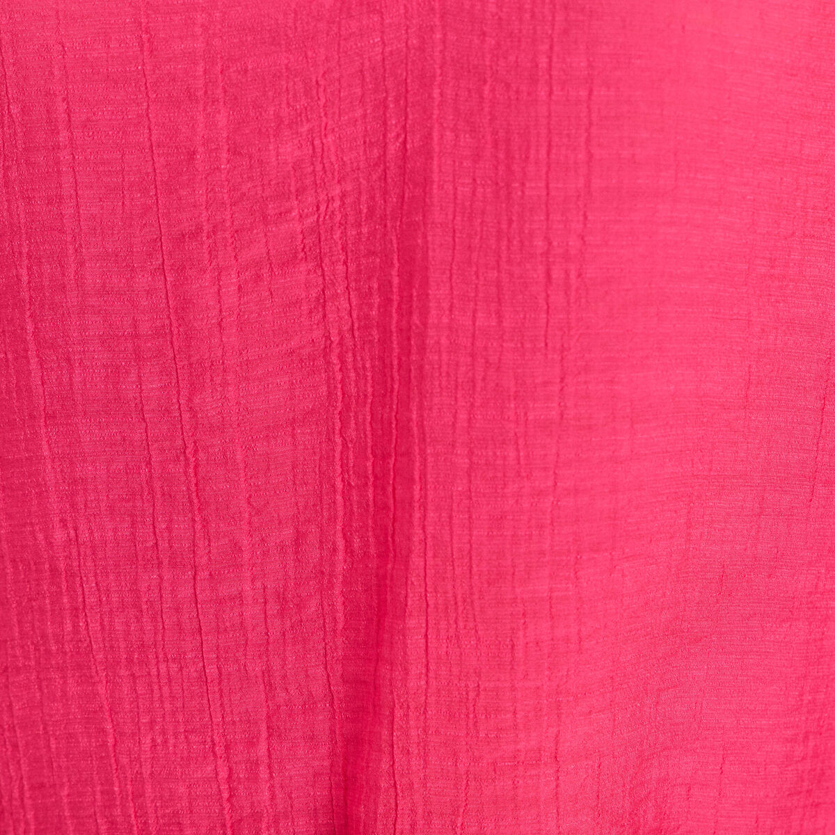 Blouse ample col tunisien manches 3/4 rose fushia femme