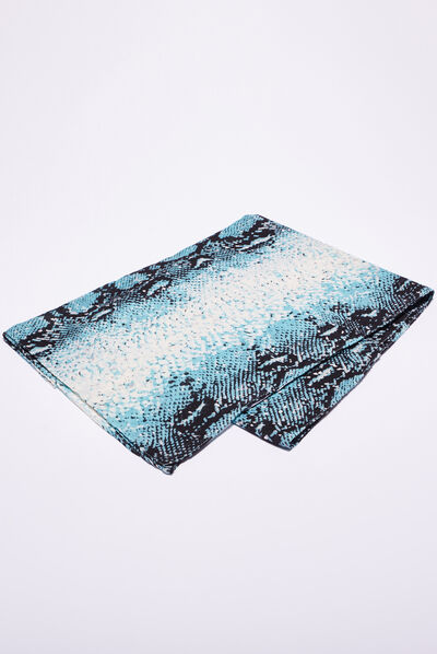 Foulard bleu canard femme