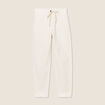 Pantalon jogging velours ivoire femme