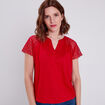 T-shirt manches courtes rose framboise femme