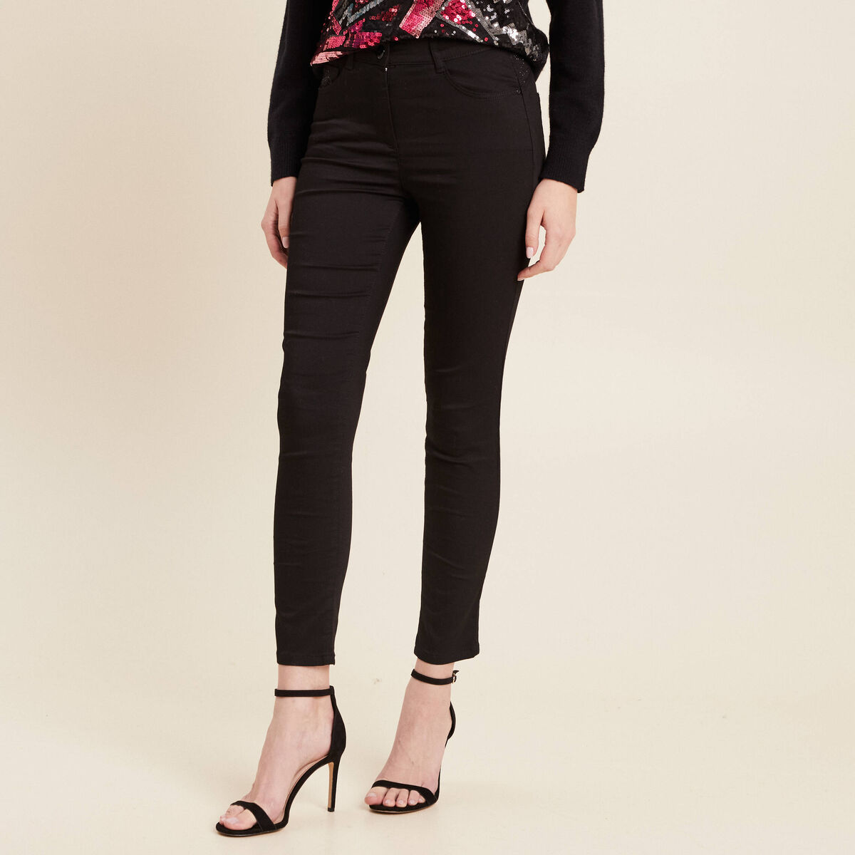 Pantalon magique Le L&eacute;ger coupe ajust&eacute;e noir femme