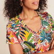 T-shirt manches courtes bleu ciel femme