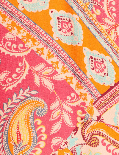 Blouse manches courtes orange femme