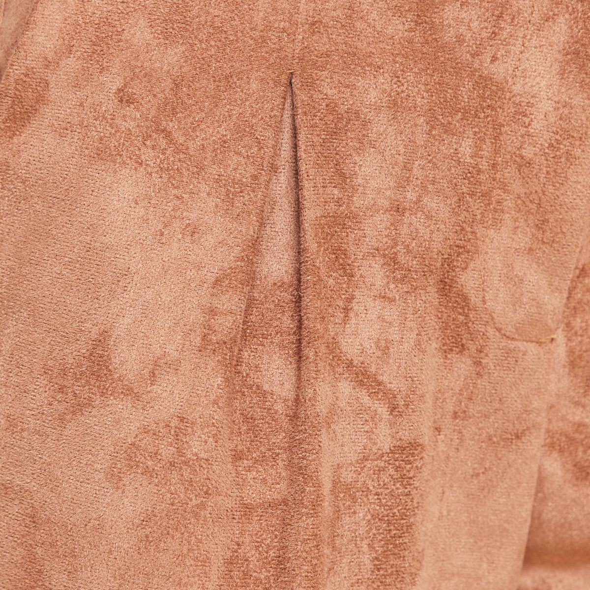 Pantalon su&eacute;dine large &agrave; pinces marron clair femme