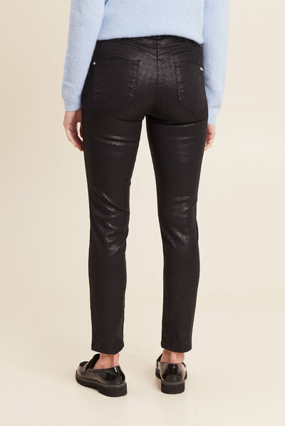PANTALON LÉGER ENDUIT MAGIQUE noir femme