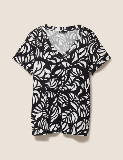 T-shirt manches courtes noir femme