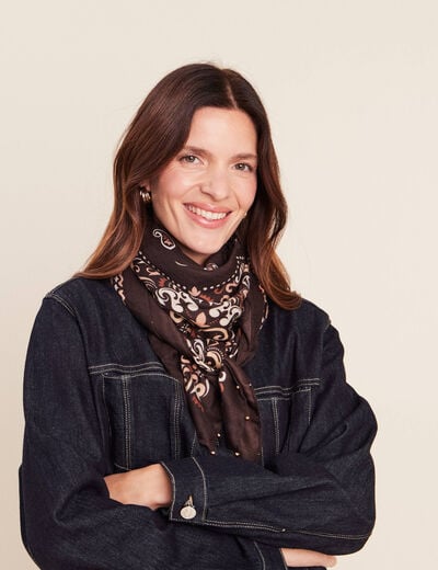 Foulard gris femme