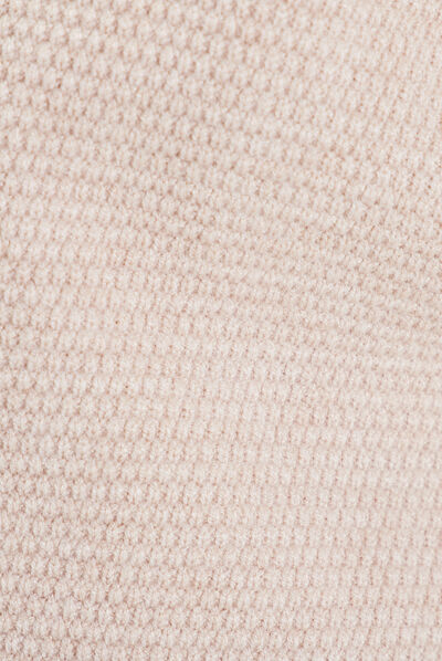 Gilet manches longues creme femme