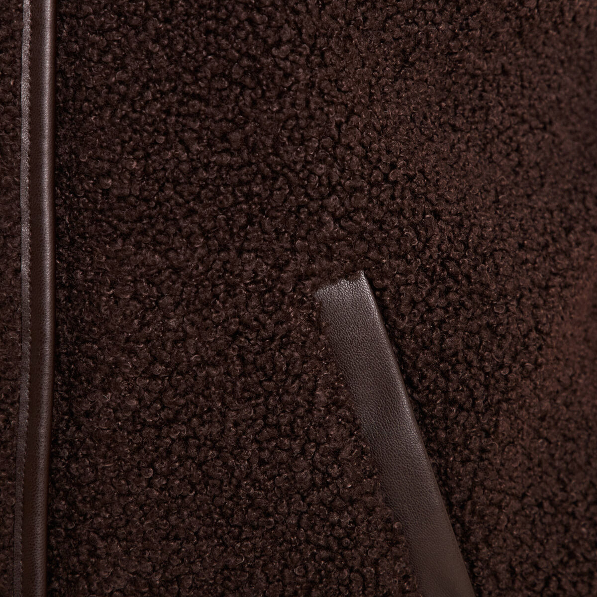 Gilet sans manches sans col marron foncé femme