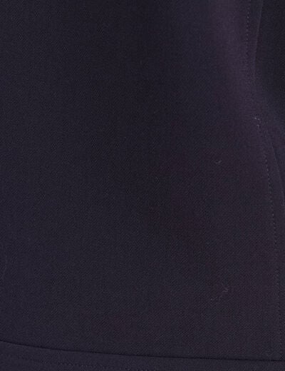 veste cintr&eacute;e doubl&eacute;e avec capuche bleu fonc&eacute; femme