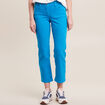 Jean droit taille basse 7/8&egrave;me bleu femme