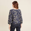 Blouse manches 3/4 vert kaki femme