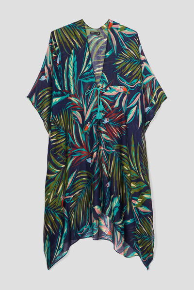 Kimono long noir femme