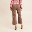 Pantalon large ceinturé 7/8ème bordeaux femme
