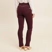 Pantalon droit taille haute bordeaux femme