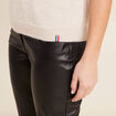 Pull manches courtes beige femme
