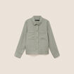 Blouson bas resserr&eacute; manches longue vert clair femme