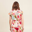 Chemise fluide manches courtes rose femme