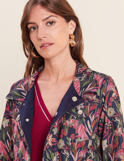 Veste cintr&eacute;e r&eacute;versible multicolore femme