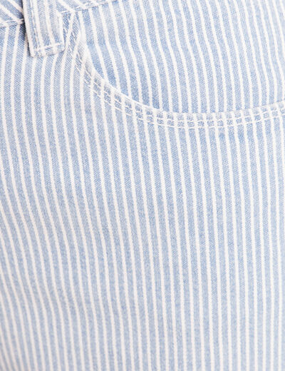 Jean coupe large 7/8&egrave;me bleu femme