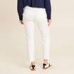 Pantalon droit taille haute 7/8ème blanc femme