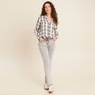 Tunique fluide col chemise blanc femme