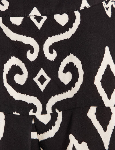 Blouse manches courtes noir femme